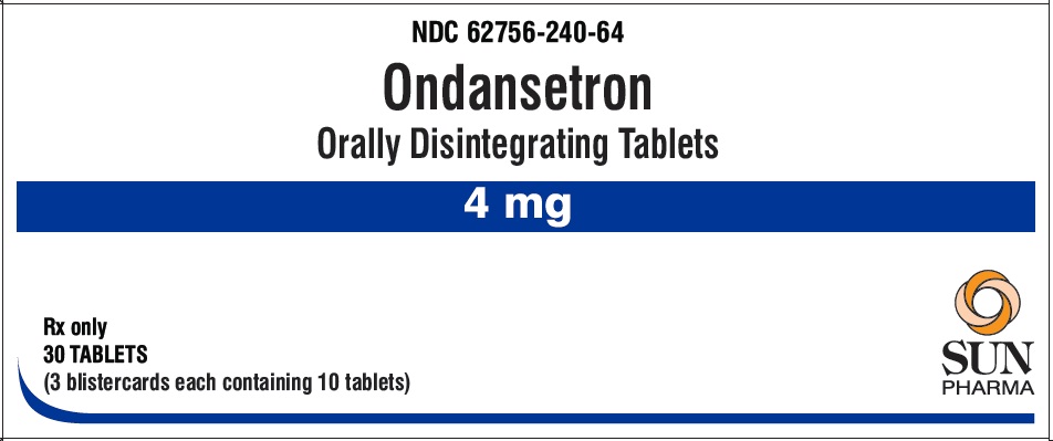 Ondansetron Antinausea Agent Ondansetron 4 mg Tablet Blister Pack 30 Tablets by Sun Pharmaceuticals  ID 62756-0240-64